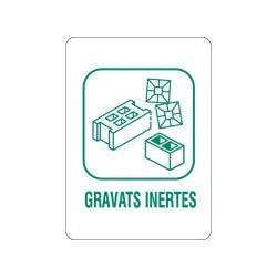 Panneau déchèterie gravats inertes en adhésif, alu Dibond et PVC