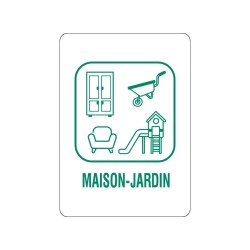 Panneau déchèterie maison et jardin en adhésif, alu Dibond et PVC
