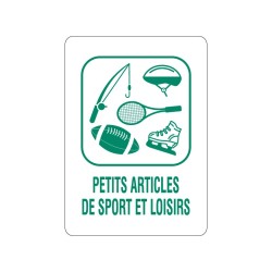 Panneau déchèterie petits jouets en adhésif, alu Dibond et PVC