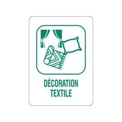 Panneau déchèterie décoration textile en adhésif, alu Dibond et PVC