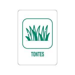 Panneau déchèterie tontes en adhésif, alu Dibond et PVC