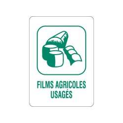 Panneau déchèterie films agricoles usagés en adhésif, alu Dibond et PVC