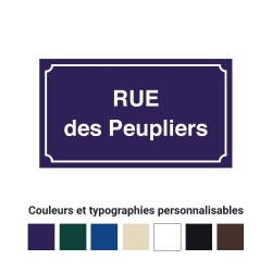 Plaque de rue murale plane personnalisable en aluminium