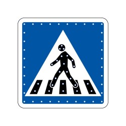 Panneau C20a de signalisation lumineux renforcé par LEDS