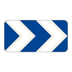 Panneau J4 2 chevrons renforcés par LEDS