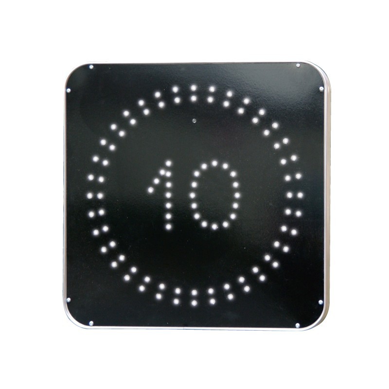 Panneau lumineux avec message LED sur fond noir Panneau lumineux avec message LED sur fond noir