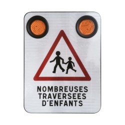 Panneaux A13a traversées d'enfants renforcés à LED