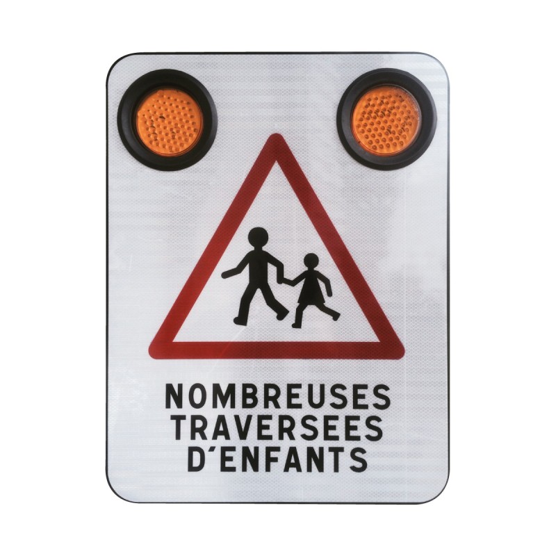 Panneaux A13a traversées d'enfants renforcés à LED