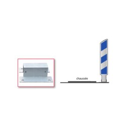 Platine support acier pour balise J13