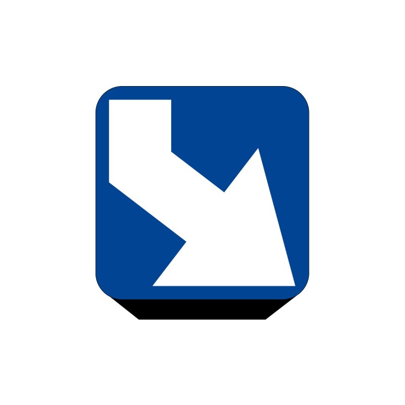 Panneau J5 droite pour balise autorelevable avec support flexible