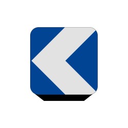 Panneau J4 gauche pour balise autorelevable avec support flexible