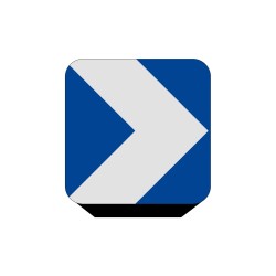 Panneau J4 droite pour balise autorelevable avec support flexible