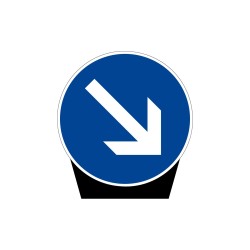 Panneau B21a1 pour balise autorelevable avec support flexible