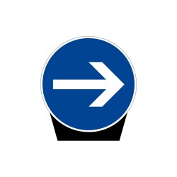 Panneau B21.1 pour balise autorelevable avec support flexible