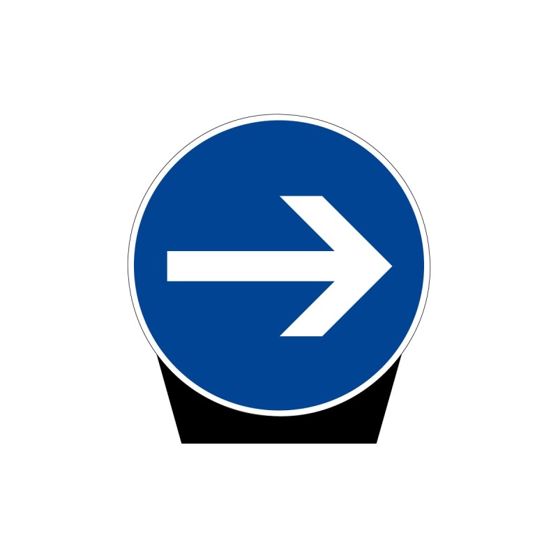 Panneau B21.1 pour balise autorelevable avec support flexible