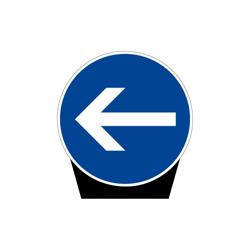 Panneau B21.2 pour balise autorelevable avec support flexible