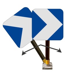 Balise autorelevable avec poteau flexible J4 droite