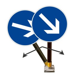 Balise autorelevable avec poteau flexible B21a1