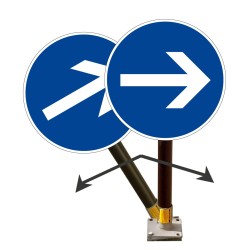 Balise autorelevable avec poteau flexible B21.1