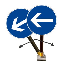 Balise autorelevable avec poteau flexible B21.2