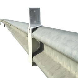 Réflecteur glissière métallique sur le dessus