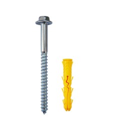 Fixation tirefond avec cheville