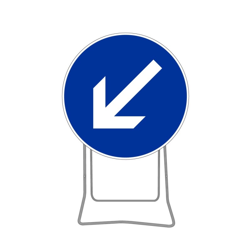 Panneau B21 sur support acier Panneau B21 sur support acier