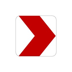 Panneau K8 déviation ou rétrécissement de voie