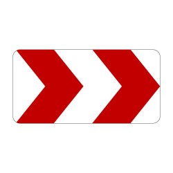 Panneau K8 déviation ou rétrécissement de voie