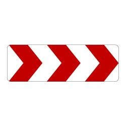 Panneau K8 déviation ou rétrécissement de voie