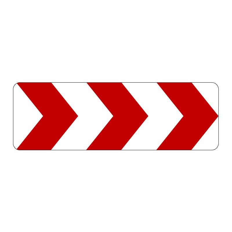 Panneau K8 déviation ou rétrécissement de voie