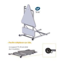 Support droit vertical et pliable pour panneau