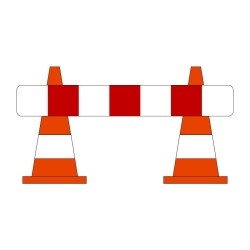 Panneau K2 temporaire à poser sur cône de chantier