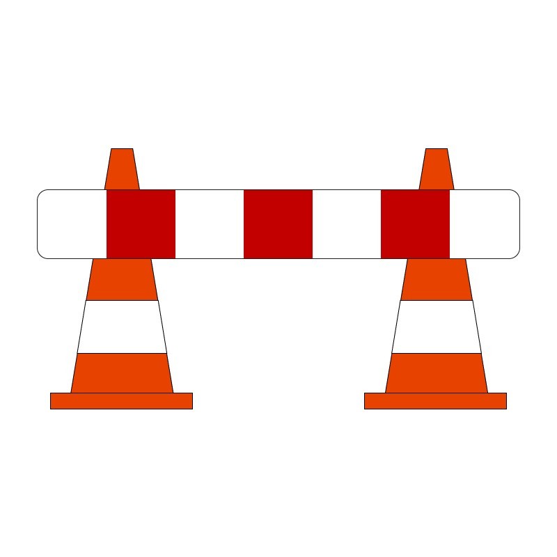 Panneau K2 temporaire à poser sur cône de chantier