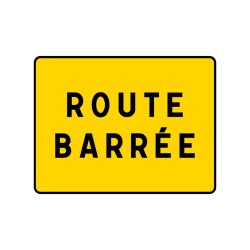 Panneau KC1 seul pour signalisation temporaire de chantier