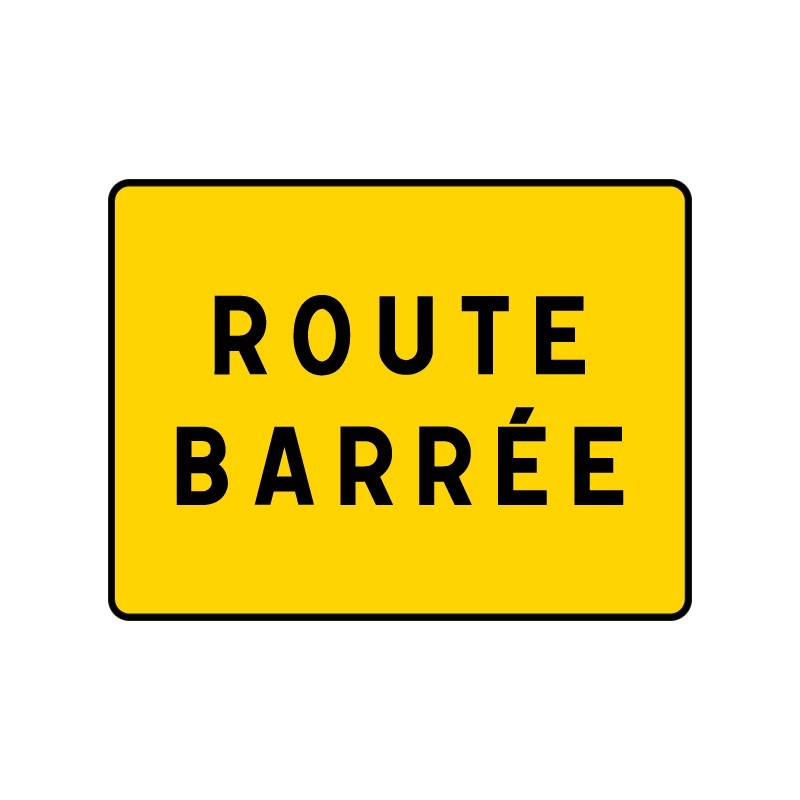 Panneau KC1 seul pour signalisation temporaire de chantier