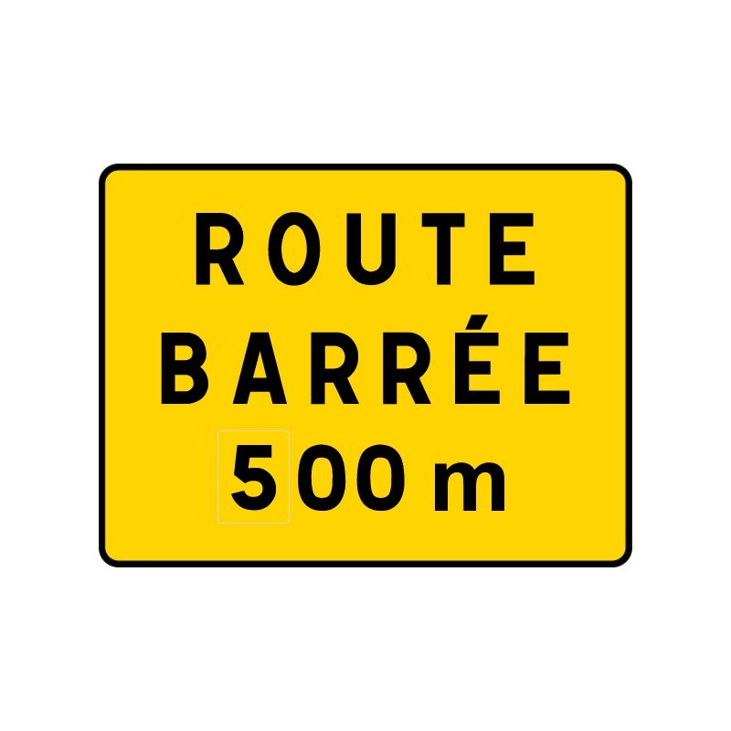 Panneau KC1 seul avec disque pour signalisation temporaire de chantier