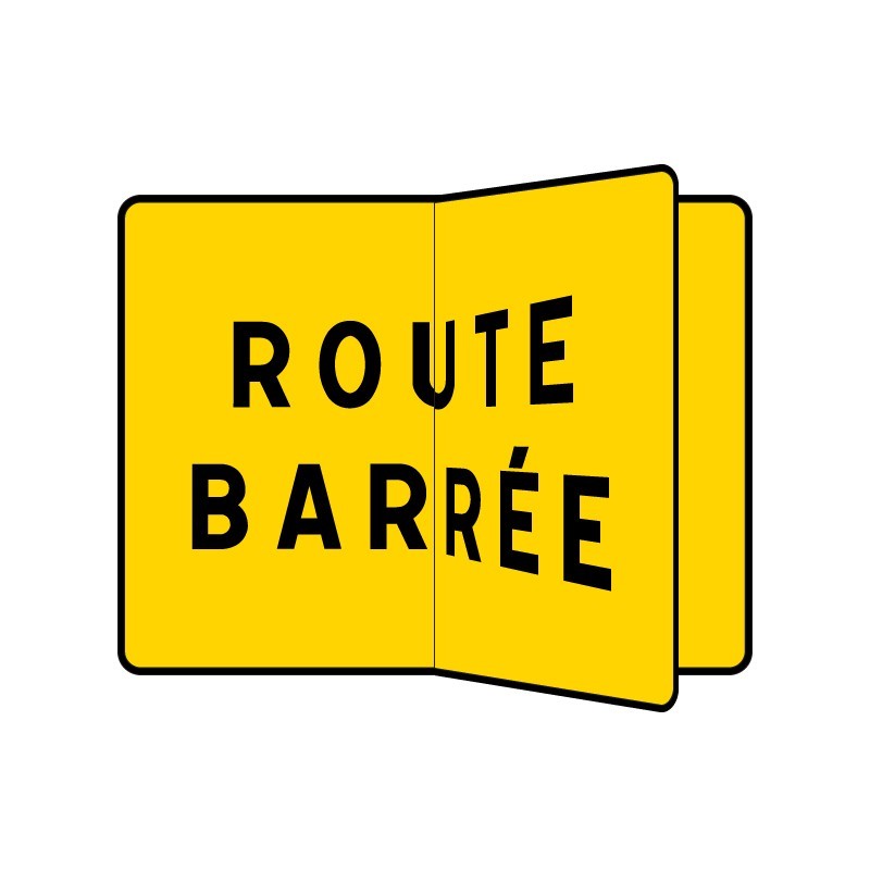 Panneau KC1 seul avec volet pour signalisation temporaire de chantier