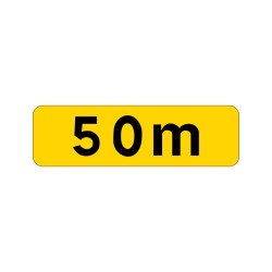 Panonceau KM1 distance de signalisation texte personnalisable, signalisation en PVC, adhésif ou alu Dibond