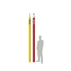 Mât crayon école en aluminium personnalisable