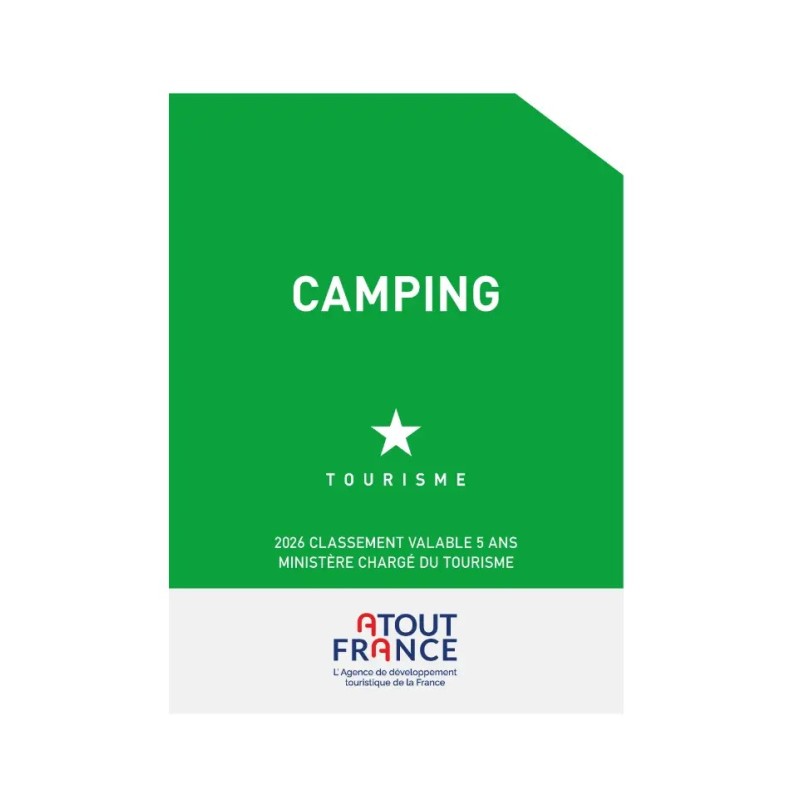 Panonceau classement camping tourisme 1 étoile