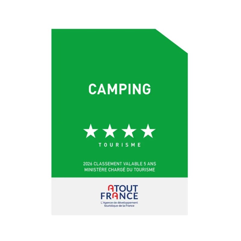Panonceau classement camping tourisme 4 étoiles
