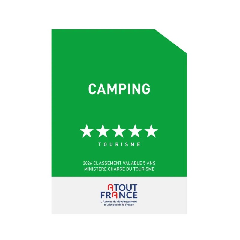 Panonceau classement camping tourisme 5 étoiles