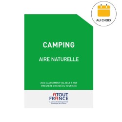 Panonceau classement camping aire naturelle