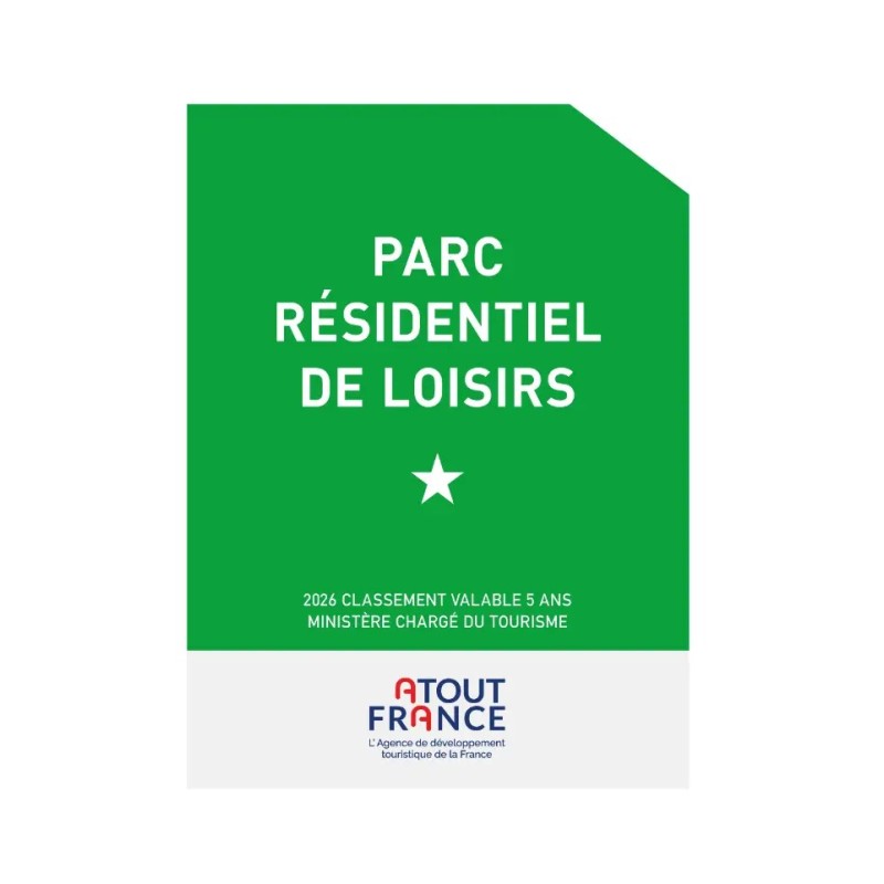 Panonceau parc résidentiel de loisirs 1 étoile