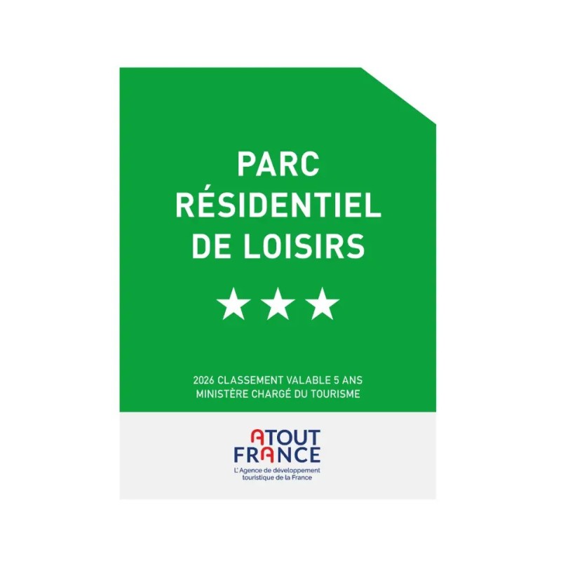 Panonceau parc résidentiel de loisirs 3 étoiles