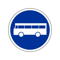 Panneau d'obligation B27a - Voie réservée au transport en commun