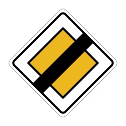 Panneau de priorité AB7 fin de route prioritaire, signalisation en PVC, adhésif ou alu Dibond