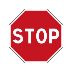 Panneau de prescription ab4 stop ou arrêt du véhicule, signalisation en PVC, adhésif ou alu Dibond