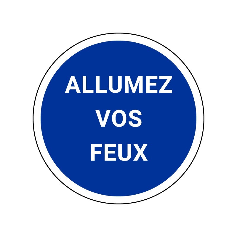 Panneau B29 - Obligation texte personnalisable signalisation en PVC, adhésif Dibond et Aluminium à chants retournées